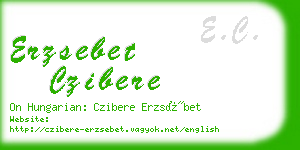 erzsebet czibere business card